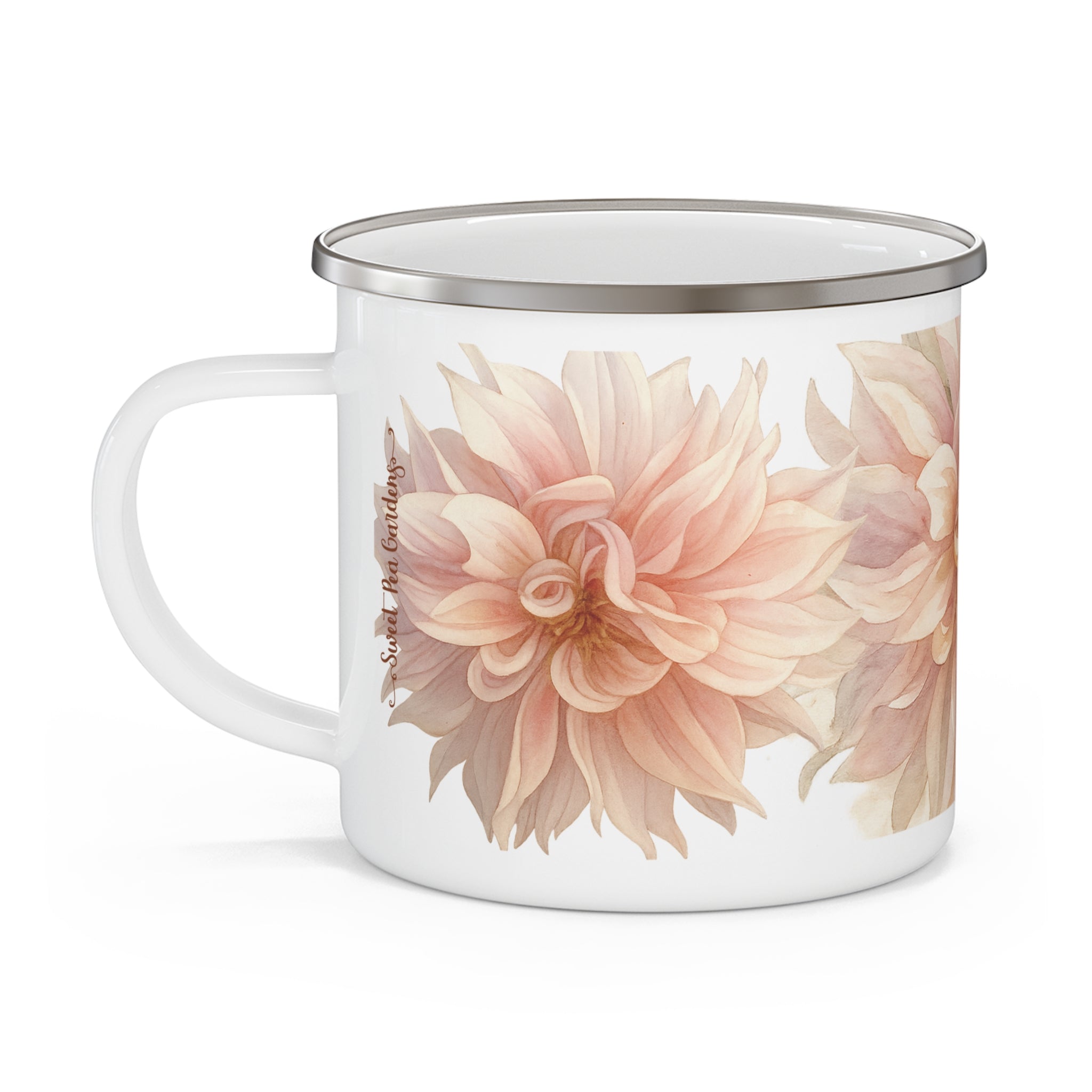 Dahlia Bloom Enamel Mug