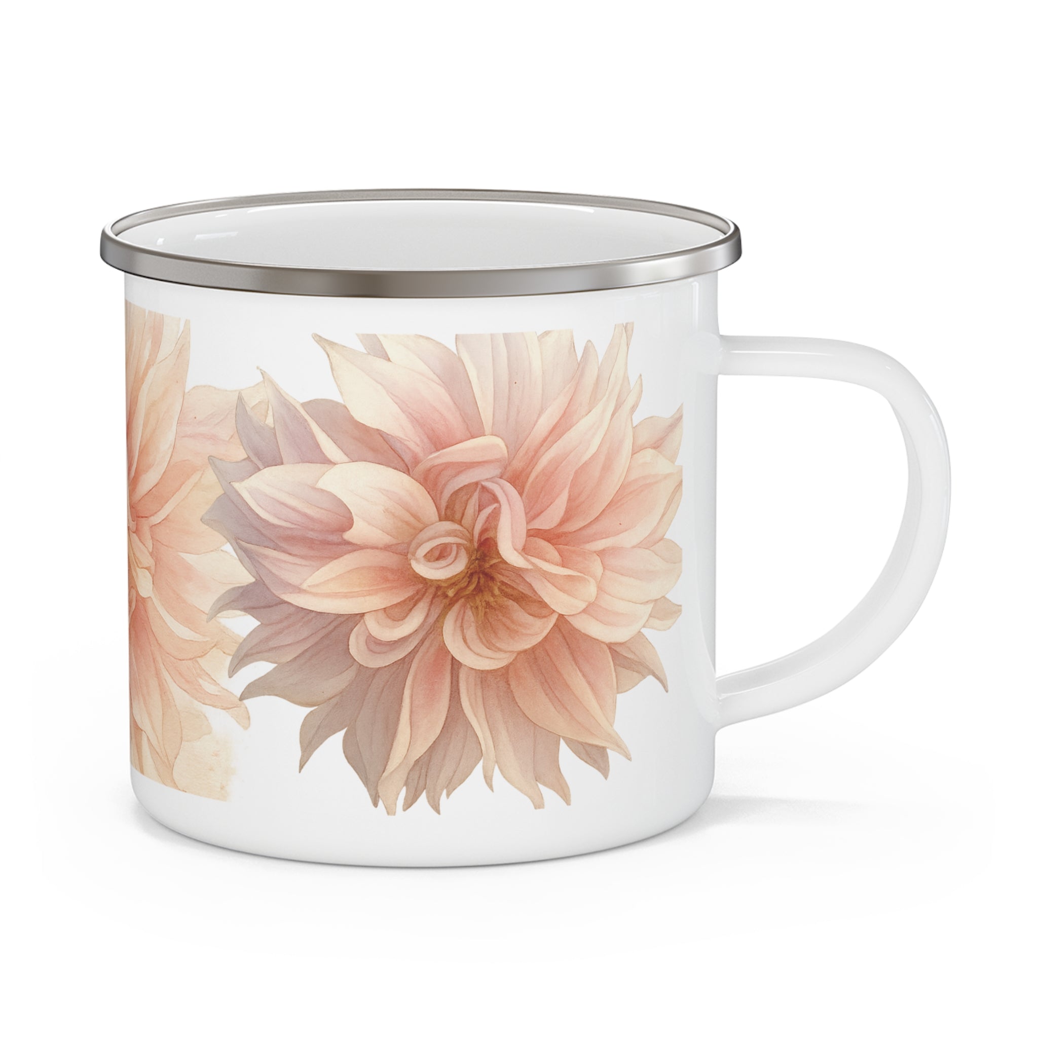 Dahlia Bloom Enamel Mug