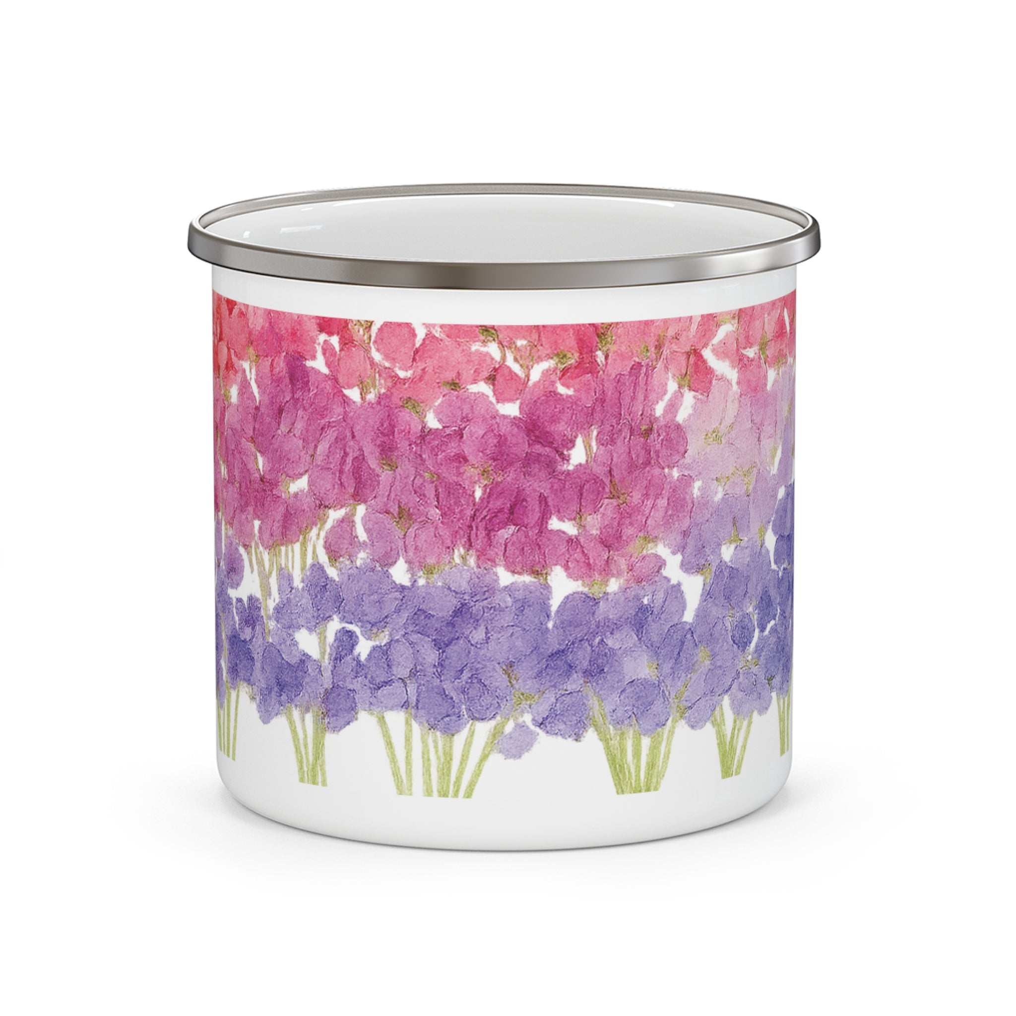 Sweet Peas Enamel Mug