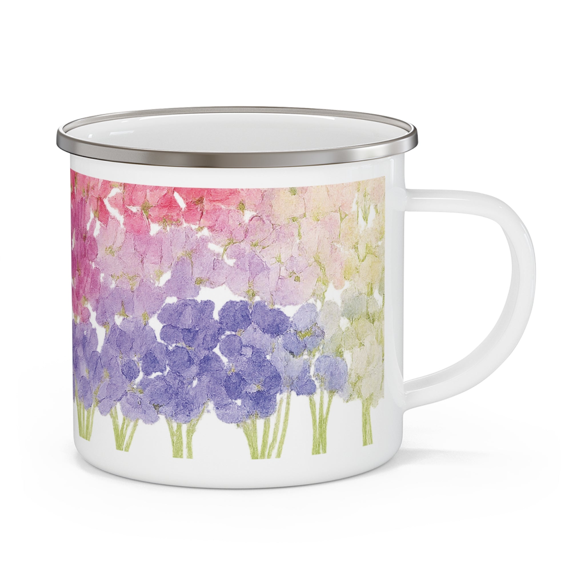 Sweet Peas Enamel Mug
