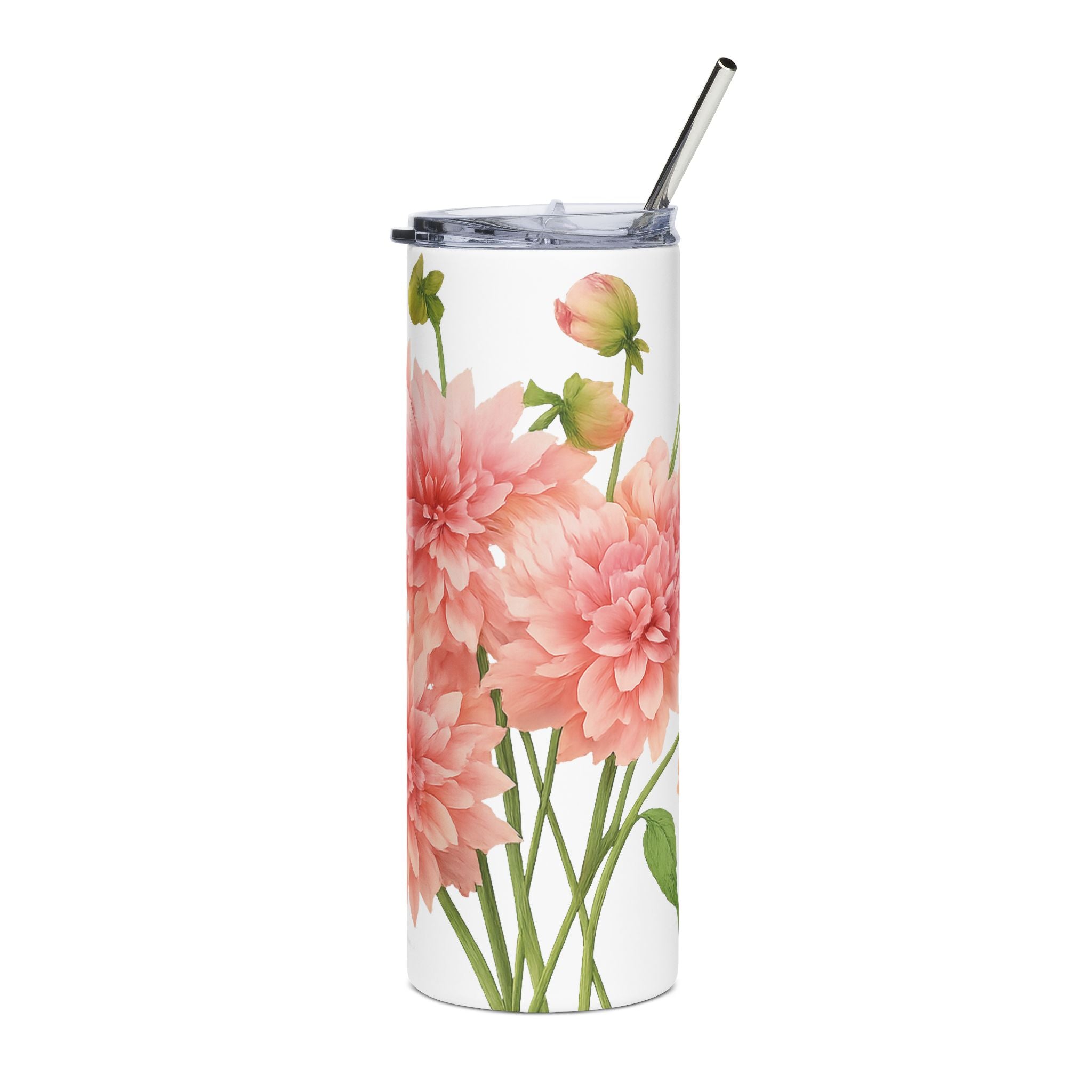 Dahlia Tumbler with Straw 