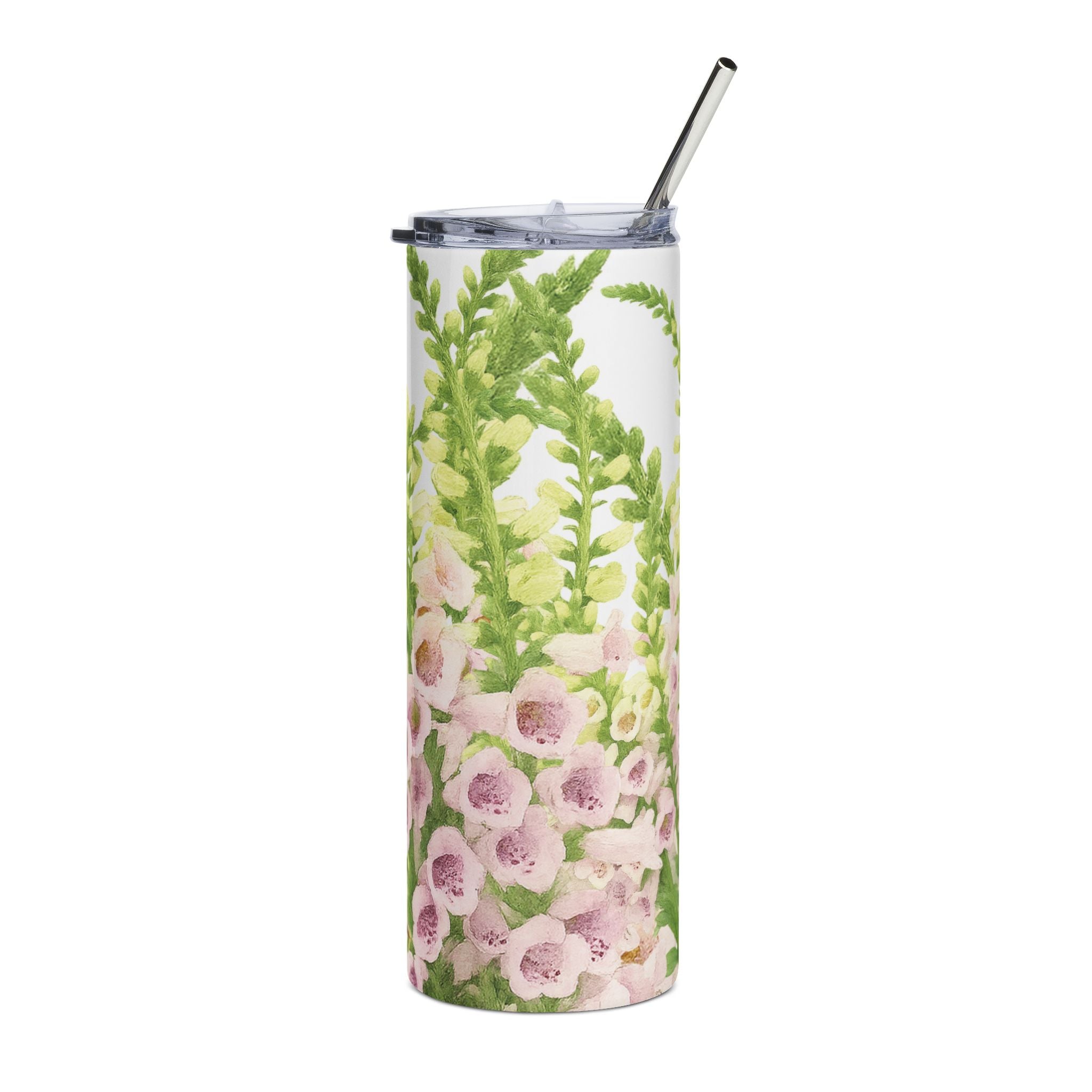 Pretty Pink Foxglove Flowers Tumbler